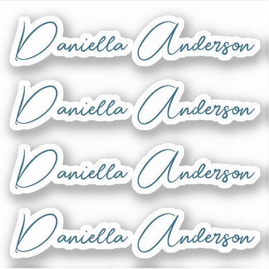 書モダン道署名名ビニールラベル、 シール (正面)