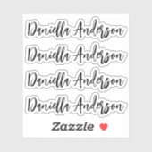 書モダン道署名名ビニールラベル、 シール (シート)