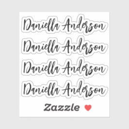 書モダン道署名名ビニールラベル、 シール