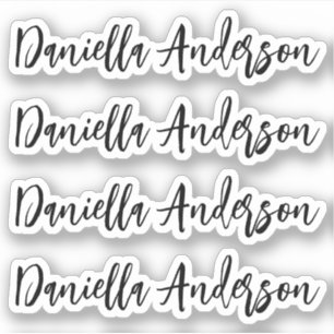 書モダン道署名名ビニールラベル、 シール