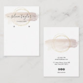 書モダン道芸術イヤリング表示カード 名刺 (正面/裏面)