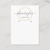 書モダン道芸術イヤリング表示カード 名刺 (正面)