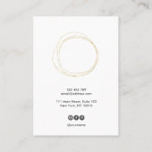 書モダン道芸術イヤリング表示カード 名刺 (裏面)