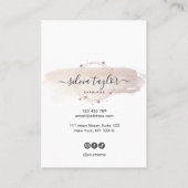 書モダン道芸術イヤリング表示カード 名刺 (裏面)