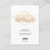 書モダン道芸術イヤリング表示カード 名刺 (裏面)