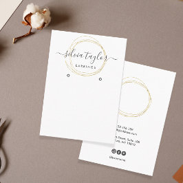 書モダン道芸術イヤリング表示カード 名刺