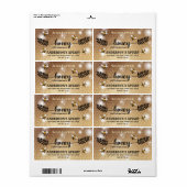 書モダン道蜂蜜枝jarラベル ラベル (フルシート)