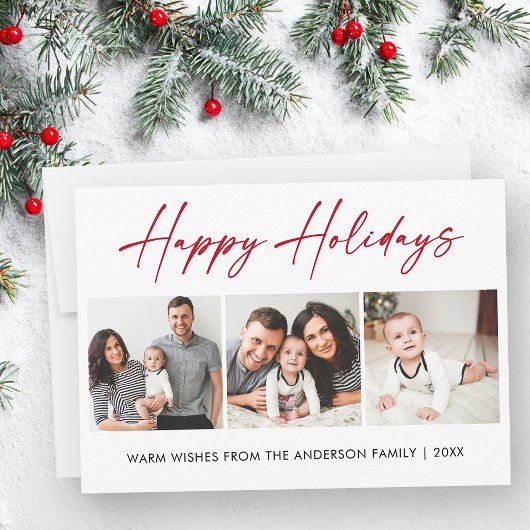 書モダン道赤インクスクリプト3写真 シーズンカード