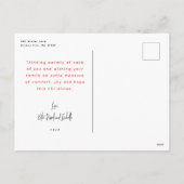 書モダン道赤ミッテンス写真 シーズンポストカード (裏面)