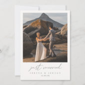 書モダン道2写真たった今結婚しました結婚ズ 案内状 (正面)