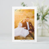 書モダン道2写真結婚有難う サンキューカード (スタンド正面)