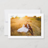 書モダン道2写真結婚有難う サンキューカード (正面)