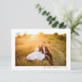 書モダン道2写真結婚有難う サンキューカード (スタンド正面)