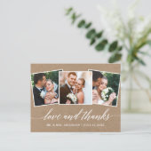 書モダン道3写真ラブク感謝していラフト ポストカード (スタンド正面)