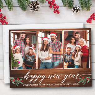 書モダン道3写真木新年おめでとう シーズンカード