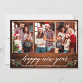 書モダン道3写真木新年おめでとう シーズンカード (正面)