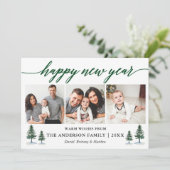 書モダン道3写真松新年おめでとう シーズンカード (スタンド正面)