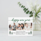 書モダン道3写真松新年おめでとう ポストカード (スタンド正面)