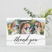 書モダン道3写真結婚の サンキューカード (スタンド正面)