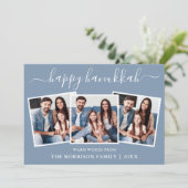 書モダン道3枚フォトハッピーハヌッカブルー シーズンカード (スタンド正面)