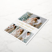 書モダン道4写真クリスマス金ゴールド 箔シーズンカード (回転した状態)