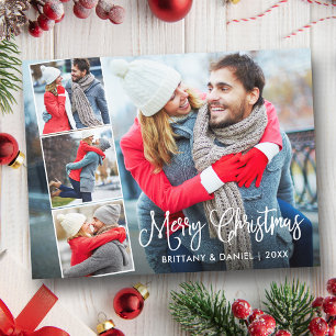 書モダン道4写真コラージュのクリスマス ポストカード