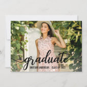 書モダン道4写真卒業パーティー 招待状 (正面)