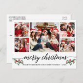 書モダン道5写真家族メリークリスマス ポストカード (正面/裏面)