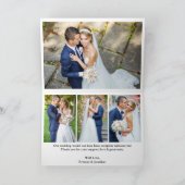 書モダン道5写真結婚折 サンキューカード (内部)