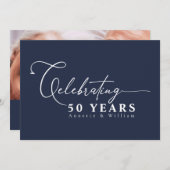 書モダン道50結婚周年 招待状 (正面/裏面)