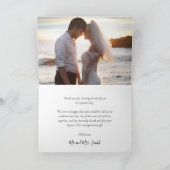 書モダン道6フォトコラージュハート結婚ズ サンキューカード (内部)