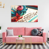 書モダン道 キャンバスプリント (インサイチュ (リビング))