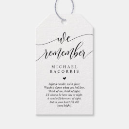 書モダン道、ブラックフォント、葬儀、キャンドルギ ギフトタグ