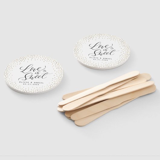 書モダン道「愛は甘いパーソナライズされた」 ハンドファン (組立なし)