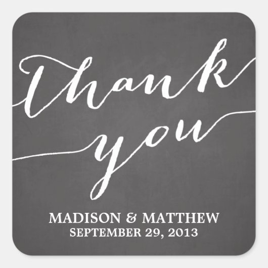 書モダン道 |結婚式の引き出物ラベル スクエアシール (正面)