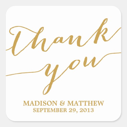 書モダン道 |結婚式の引き出物ラベル スクエアシール (正面)