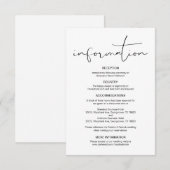 書モダン道、結婚詳細、情報 エンクロージャーカード (正面/裏面)