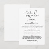 書モダン道、結婚詳細、情報 エンクロージャーカード (正面/裏面)