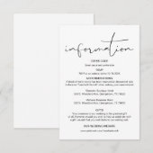 書モダン道、結婚詳細、情報 エンクロージャーカード (正面/裏面)