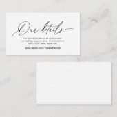 書モダン道、黒フォント結婚、詳細 エンクロージャーカード (正面/裏面)