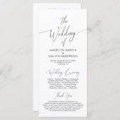 書モダン道、黒文結婚、儀式 プログラム (正面/裏面)