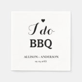 書モダン道i do bbqブライダルシャワー スタンダードカクテルナプキン (正面)