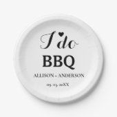 書モダン道i do bbqブライダルシャワー ペーパープレート (正面)