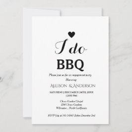 書モダン道i do bbq婚約パーティ 招待状