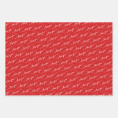 書モダン道I Love You Valentine's Day Red ラッピングペーパーシート (正面2)