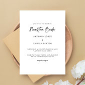 書モダン道Nuestra Bodaスペインの結婚の 招待状