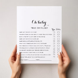 書モダン道Oh赤ちゃんシャワーゲーム