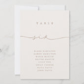 書モダン道Taupeとアイボリー6テーブル番号 (裏面)