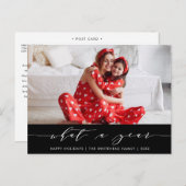 書モダン道What a Year Black Photo シーズンポストカード (正面/裏面)