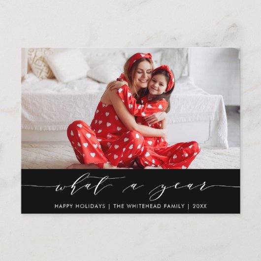 書モダン道What a Year Black Photo シーズンポストカード (正面)